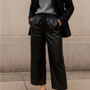 Zara women’s Charcoal faux leather pant